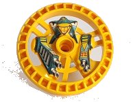 LEGO part Technic, Disque 5 x 5 - RoboRider Talisman Wheel, Stunner Mold with Robot Pattern 32359pb01