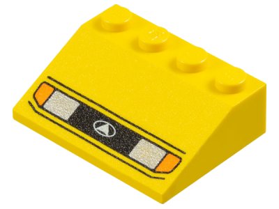 LEGO part Slope 33 3 x 4 with Headlights Pattern (3297px14)
