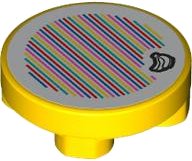 LEGO part Tile, Round 2 x 2 Inverted with Super Mario Scanner Code Bananas Pattern (Sticker) - Sets 71424 / 71425 3567pb001