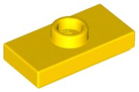 LEGO onderdeel Plate, Modified 1 x 2 with 1 Stud with Groove (Jumper) 3794b