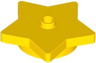 LEGO onderdeel Plate, Round 4 x 4 x 2/3 with Star and Open Stud 39611
