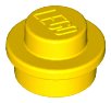 Plate, Rond 1 x 1 en jaune, numéro de pièce LEGO 4073