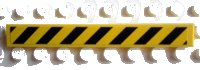 Tile 1 x 8 with Black and Yellow Danger Stripes Pattern 2 (Sticker) - Set 7905 en jaune, numéro de pièce LEGO 4162pb028b