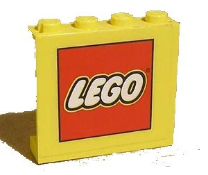 LEGO onderdeel Panel 1 x 4 x 3 with Lego Logo Pattern (Sticker) - Set 4549 (4215apb17)