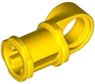 Technic, Axle and Pin Connector Toggle Joint Smooth in yellow, LEGO part number 44
