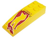 LEGO part Slope, Curved 6 x 2 with 'Personal Calibrator' / 'Tiger Charge' Pattern (Sticker) - Set 8113 44126pb009