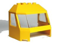 LEGO part Windscreen 4 x 6 x 4 Cab with Hinge and 1 x 4 Bottom Cutout with Trans-Clear Glass (45406 / 46103) 45406c03