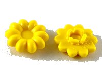 LEGO part Clikits, Icon Flower 10 Petals 2 x 2 Small with Pin, Frosted (Solid and Transparent Colors) 45456
