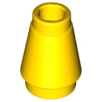 LEGO part Cone 1 x 1 with Top Groove 4589b