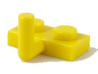 LEGO part Plate, Modified 1 x 2 with Bar Arm Up (Horizontal Arm 6mm) 4623a