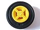 LEGO part Wheel 8mm D. x 6mm with Black Tire 14mm D. x 4mm Smooth Small Single with Number Embossed on Side (4624 / 59895) 4624c05