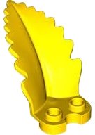 Plant Plate, Round 1 x 2 with Curved, Upright Leaf in gelb, LEGO Teilenummer 5151