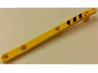 LEGO part Crane Harbor Derrick 16 with Double Attachment with Black and Yellow Danger Stripes Pattern Modell Left Side (Sticker) - Set 7685 59807pb01L