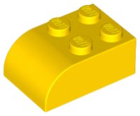 LEGO part Slope, Curved 3 x 2 with 4 Studs 6215