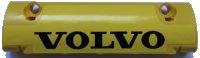 LEGO part Technic, Panel Curved 11 x 3 with Black 'VOLVO' Pattern (Sticker) - Set 42030 62531pb030