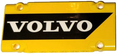 LEGO part Technic, Panel Plate 5 x 11 x 1 with White 'VOLVO' on Black Stripe Pattern Model Left Side (Sticker) - Set 42114 (64782pb065L)