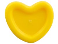 Minifigure, Utensil Trolls Heart with Pin in yellow, LEGO part number 65468g