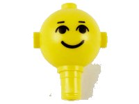 LEGO onderdeel Homemaker Figure / Maxifigure Head with Black Eyes, Eyebrows, and Smile Pattern 685px4