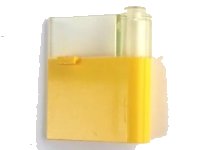 Door 1 x 3 x 3 Right with Horizontal Handle with Molded Trans-Clear Window Pattern in gelb, LEGO Teilenummer 802apb00