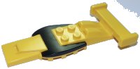 LEGO part Vehicle, Top Fast Food Racer 5 x 10 with Curved Black Windshield, Air Intakes and Rear Spoiler 85842pb01