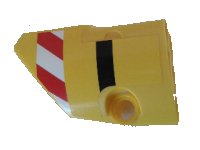 LEGO part Technic, Panel Fairing # 1 Small Smooth Short, Side A with Red and White Danger Stripes and Black Stripe Pattern (Sticker) - Set 8053 87080pb032