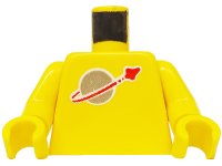 LEGO part Torso Space Classic Moon Pattern / Yellow Arms / Yellow Hands 973p90c04