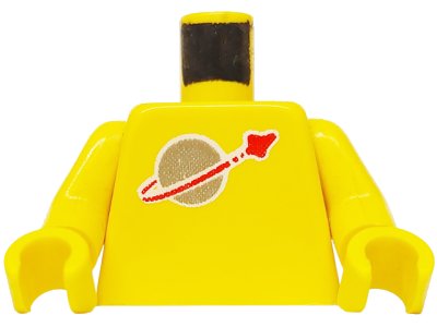 LEGO part Torso Space Classic Moon Pattern / Yellow Arms / Yellow Hands (973p90c04)