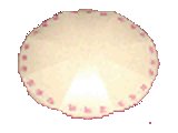 LEGO onderdeel Scala Umbrella Top - Large with Salmon Flowers Pattern (Stickers) - Set 3290 6993pb02
