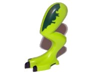LEGO part Dinosaur Leg Large (Rear) Dilophosaurus Left with Pin, Black Claws and Dark Green Blotch Pattern 20449pb01