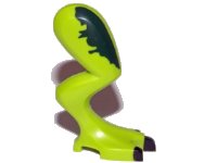 LEGO part Dinosaur Leg Large (Rear) Dilophosaurus Right with Pin, Black Claws and Dark Green Blotch Pattern 20450pb01