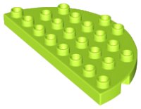 Duplo, Plate Round Corner 4 x 8 Double, LEGO Teilenummer 29304
