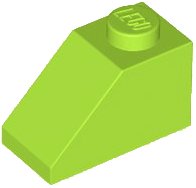 Schräge 45 2 x 1 in lime, numero pezzo LEGO 3040