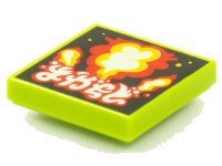 LEGO part Carreau 2 x 2 avec Pochette d'Album BeatBit - motif Explosion 3068pb1547