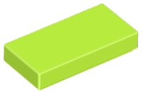 Fliese 1 x 2 in limette, LEGO Teilenummer 3069