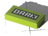 LEGO part Piastrella 1 x 2 with Black and White 'DARX' Pattern (Sticker) - Set 8119 3069pb0119