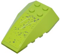 LEGO onderdeel Wedge 6 x 4 Triple Curved with Splatters and Scratches Pattern (Sticker) - Set 8960 43712pb025