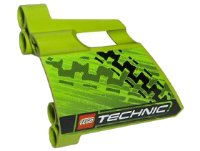 LEGO part Technic, Panel Fairing #23 Large Short, Small Hole, Side B with Tire Marks and LEGO TECHNIC Logo Pattern (Sticker) - Set 8291 44353pb11
