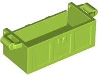 Container, Treasure Chest Bottom with Slots in Back in limette, LEGO Teilenummer 4738a