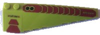 LEGO part Wedge 10 x 3 Right with Dark Red Trapezoids, Black Hexagonals and Alien Characters Pattern (Stickers) - Set 70703 50956pb013