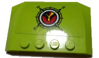 LEGO part Wedge 4 x 6 x 2/3 Triple Curved with Volcano Explorers Logo Compass Rose Pattern (Sticker) - Set 60122 52031pb137