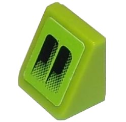 LEGO part Slope 30 1 x 1 x 2/3 with Black Air Intake Double Faded Pattern Model Left Side (Sticker) - Set 8133 (54200pb064L)