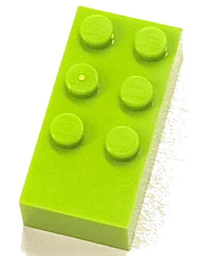 LEGO part Brick, Braille 2 x 4 with 6 Studs (dots-123456 ⠿) (60290)