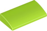 LEGO part Slope, Curved 2 x 4 x 2/3 without Bottom Tubes 61068