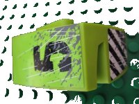LEGO onderdeel Technic, Panel Car Mudguard Right with Black Number 5, Scratches, Black and White Danger Stripes Pattern (Stickers) - Set 8960 61070pb001