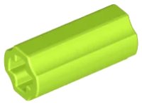 Technic, Axle Connector 2L (Smooth with x Hole + Orientation) in limette, LEGO Teilenummer 6538c