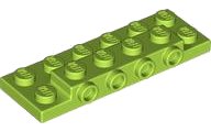 Plate, Modified 2 x 6 x 2/3 with 4 Studs on Side in limette, LEGO Teilenummer 87609