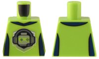 LEGO part Torso T-Shirt with Gaming Logo Minifigure with Headset, and Dark Blue Collar and Side Panels Pattern 973pb5044
