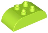 LEGO part Duplo, Brick 2 x 4 Slope Curved Double 98223