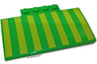 LEGO part Slope, Curved 5 x 8 x 2/3 with 4 Studs with Lime Stripes Pattern 15625pb023