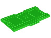 LEGO part Brick, Modified 8 x 16 x 2/3 with 1 x 4 Indentations and 1 x 4 Plate 18922